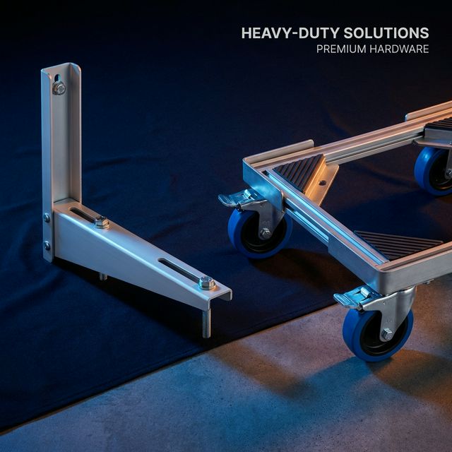 Blue Wave XEON AC Wall Mounting Bracket and XUV 700 Adjustable Appliance Trolley — HPMP Manufacturers Hyderabad
